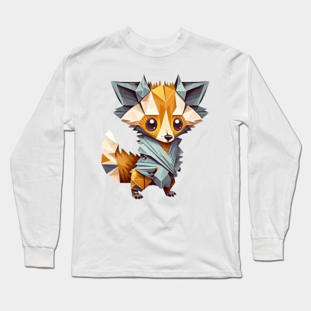 Fictional origami animal #7 Long Sleeve T-Shirt by Micapox